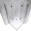 SANIVERRE - ATÉA Cabine de douche pliante 95x95 H190cm +receveur, semi-opaque verre 6 mm - vignette