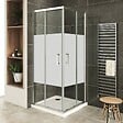 SANIVERRE - LANA+ Cabine de douche coulissante 70x90 H180 cm centre-opaque verre 6 mm - vignette