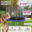 tectake - Trampoline modèle B Ø 396 cm, certifié GS pour un maximum de sécurité  noir/bleu - vignette