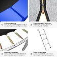 tectake - Trampoline modèle B Ø 396 cm, certifié GS pour un maximum de sécurité  noir/bleu - vignette