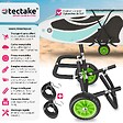 tectake - Chariot de transport pour planche de surf pliable, pour jusqu'à 2 planches  noir/vert - vignette