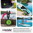 tectake - Chariot de transport pour planche de surf pliable, pour jusqu'à 2 planches  noir/vert - vignette