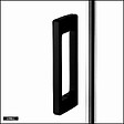 OTITEC - Porte de Douche avec Paroi Latérale (ouverture depuis l'angle) - 120 x 80 x 200 - NOIR MAT - PRIME - DROITE - vignette