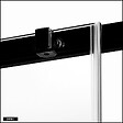 OTITEC - Porte de Douche avec Paroi Latérale (ouverture depuis l'angle) - 120 x 80 x 200 - NOIR MAT - PRIME - DROITE - vignette