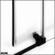 OTITEC - Porte de Douche avec Paroi Latérale (ouverture depuis l'angle) - 120 x 80 x 200 - NOIR MAT - PRIME - DROITE - vignette