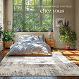 tectake - Tapis design vintage à poils courts motif abstrait délavé 240x340cm - vignette