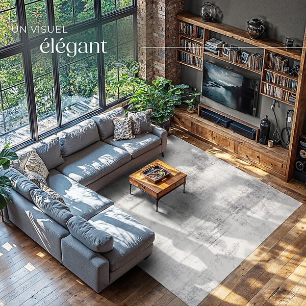 tectake - Tapis design vintage à poils courts motif abstrait délavé 240x340cm - large