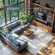 tectake - Tapis design vintage à poils courts motif abstrait délavé 240x340cm - vignette