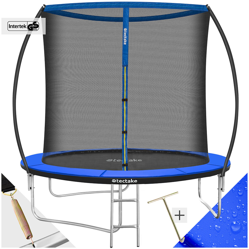 Trampoline+avec+filet+de+securite+et+echelle+d%27acces+244cm+de+diametre