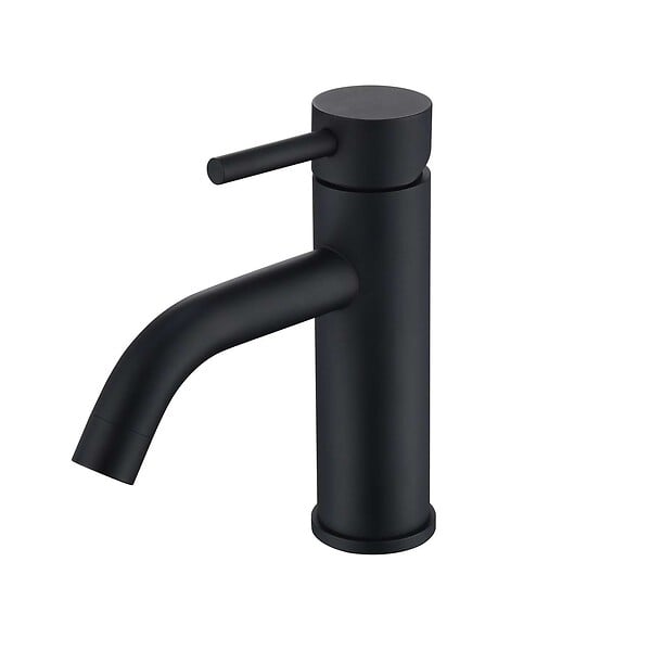 POALGI - Mitigeur de lavabo noir mat PVD Inox S304 série Rock - large
