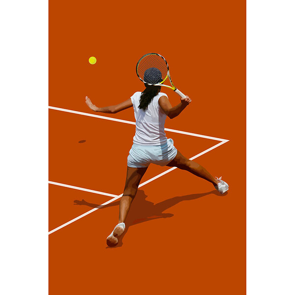 CEANOTHE - Tableau sur toile tennis 45x65 cm - large