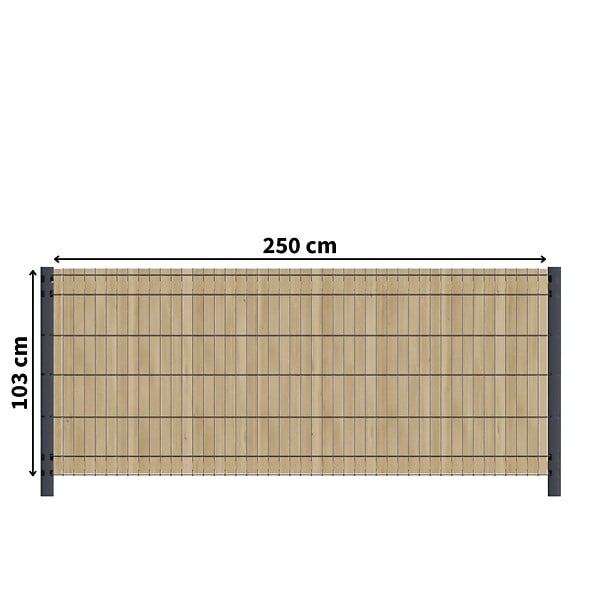 DECKLINEA Kit Occultation Bois - L2,5 X H1,53m - Epicea - Pose Facile Et Rapide - Grillage
