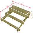 VIDAXL - vidaXL Jardinière à 3 niveaux 90 x 90 x 35 cm Bois imprégné - vignette