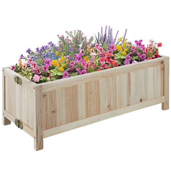 tectake - Carré potager Pliable  marron - large