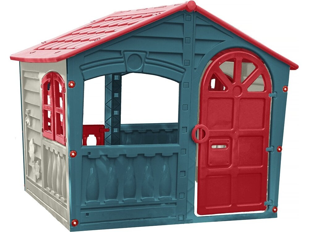Cabane+enfant+en+plastique+FUN+-+140+x+111+x+115+cm+-+Bleu