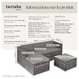 tectake - Salon en rotin pour 3 à 4 personnes  gris - vignette