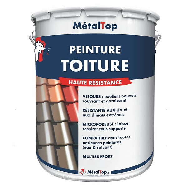 METALTOP - Peinture Toiture -  Gris beige - RAL 7006 - Pot 1L - large