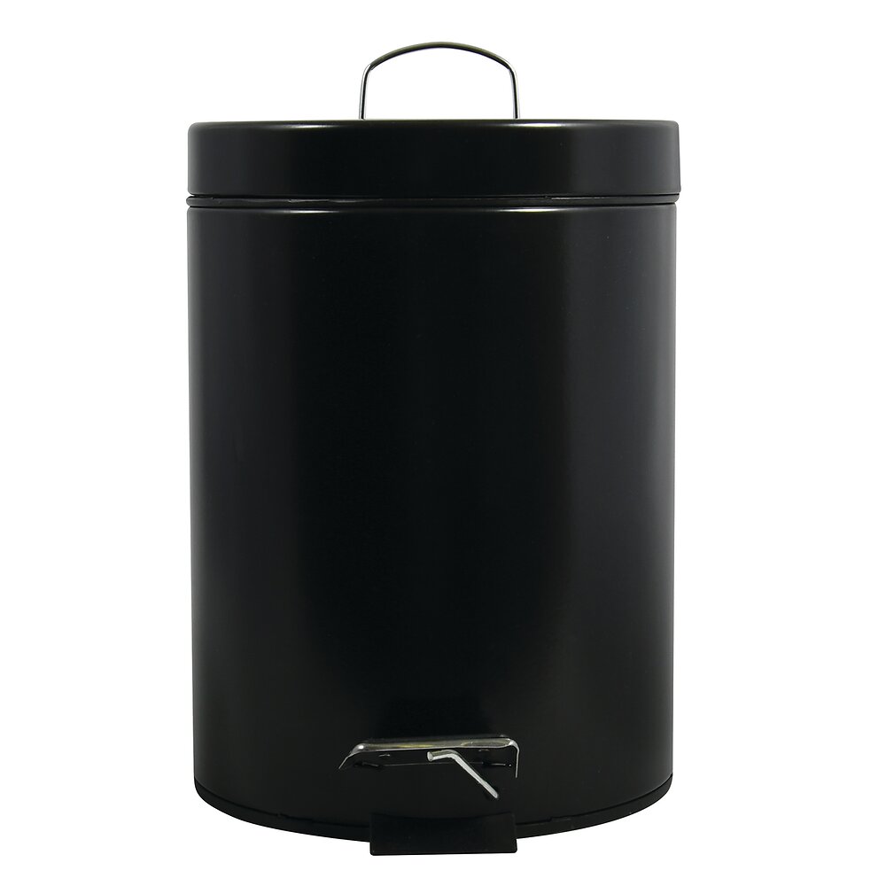 MSV - Poubelle métal noire 5 litres - large