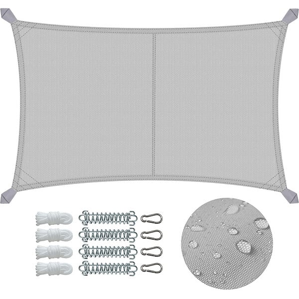 Voile D'ombrage Ondulée 150x850cm (BxL) Auvent De Protection Anti-UV