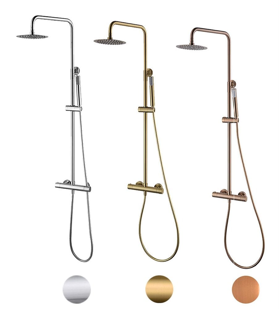 Colonne+de+douche+thermostatique+serie+MONZA+-+Or+rose+brosse
