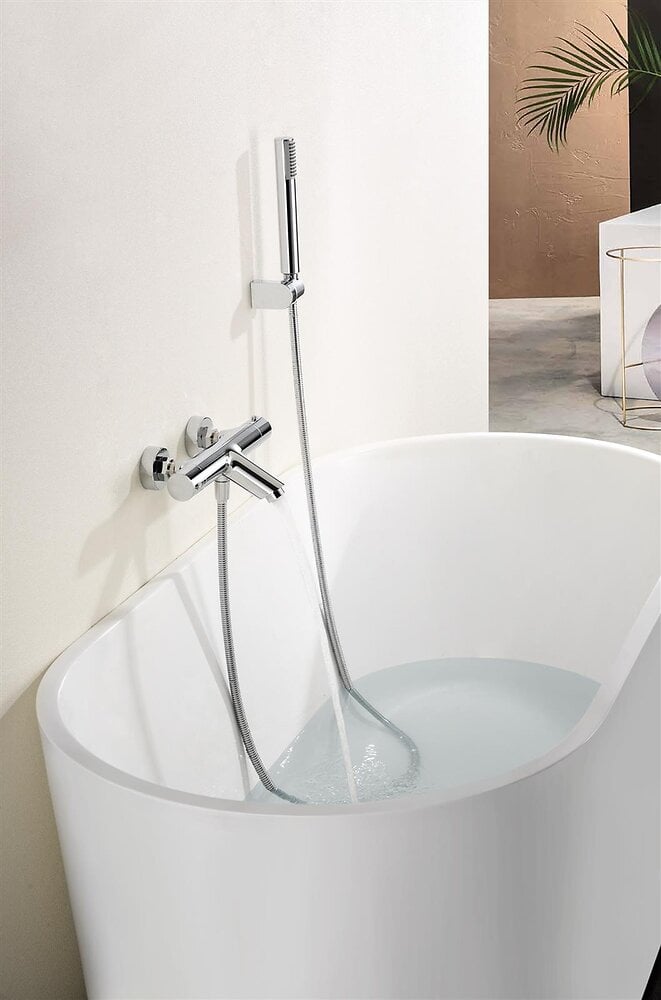 Mitigeur+thermostatique+de+bain+et+douche+MONZA+-+Or+brosse