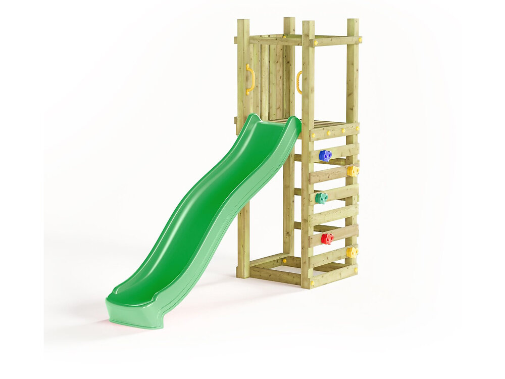 Aire+de+jeux+Funny+3+Light+avec+tour+et+mur+d%27escalade+-+Fungoo