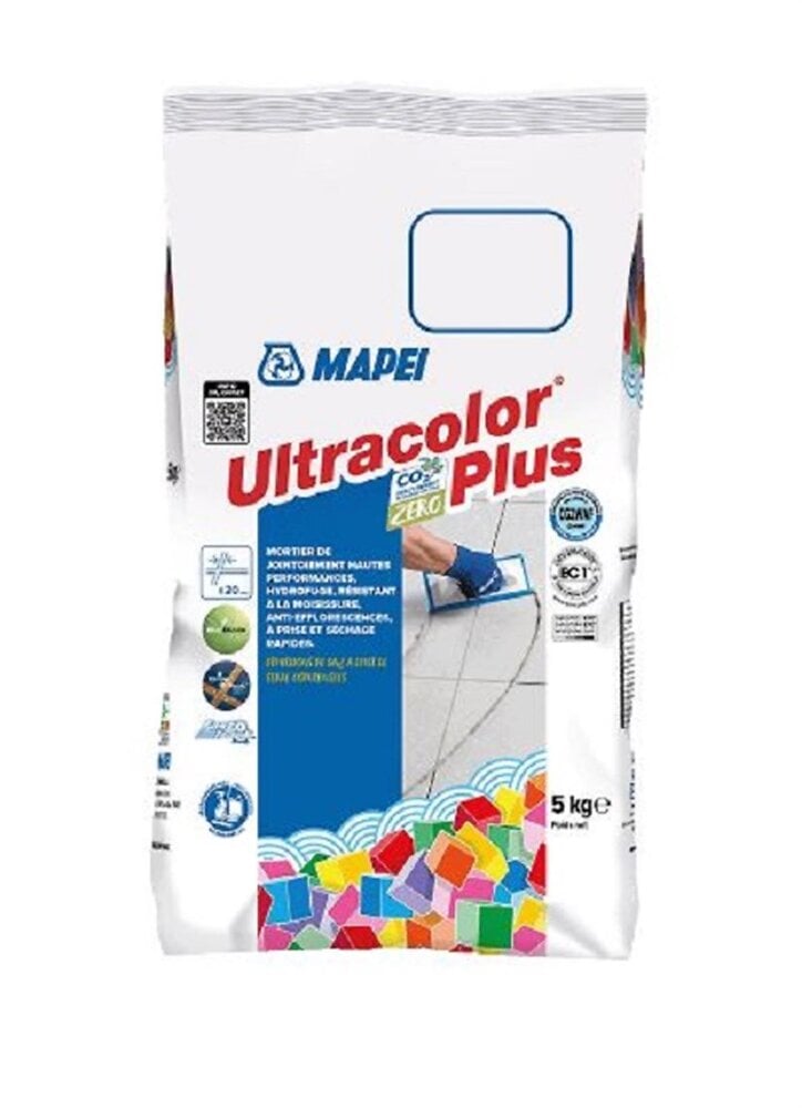 Joint carrelage de finition ULTRACOLOR PLUS - Séchage Rapide - Anti moisissures - Alupack 5kg - coloris : 125 Gris château