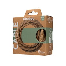 Câble électrique Tissu Lin Naturel Anthracite - 2x0.75mm², Longueur 5 Mètres, Idéal Décoration Rétro Et Luminaires