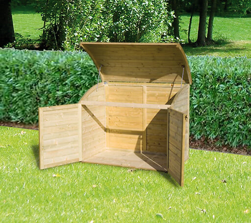 Coffre de jardin en bois d'acacia 60x45x29 cm Tera