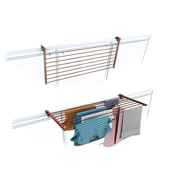 Foxydry DUO 200 Witte - Het opvouwbare balkon-droogrek