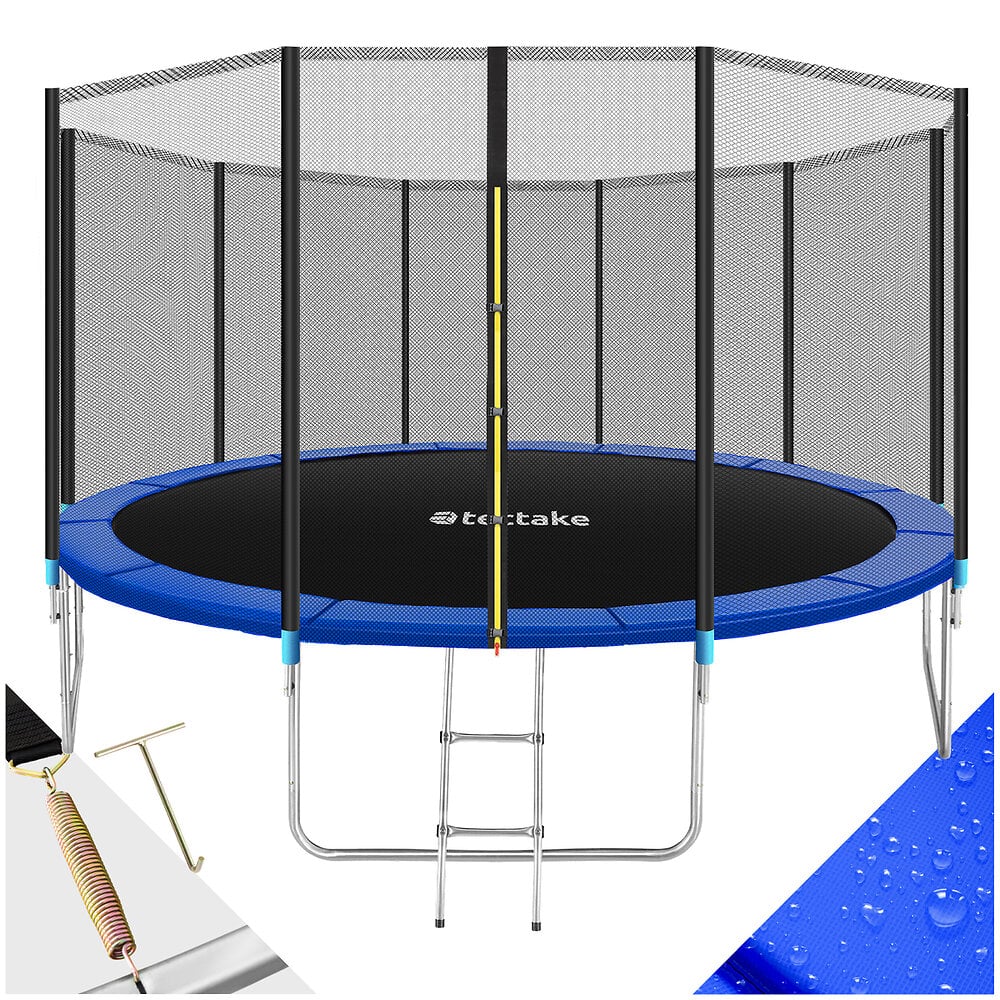 Trampoline+modele+B+Ø+366+cm+certifie+GS+pour+un+maximum+de+securite+noir/bleu