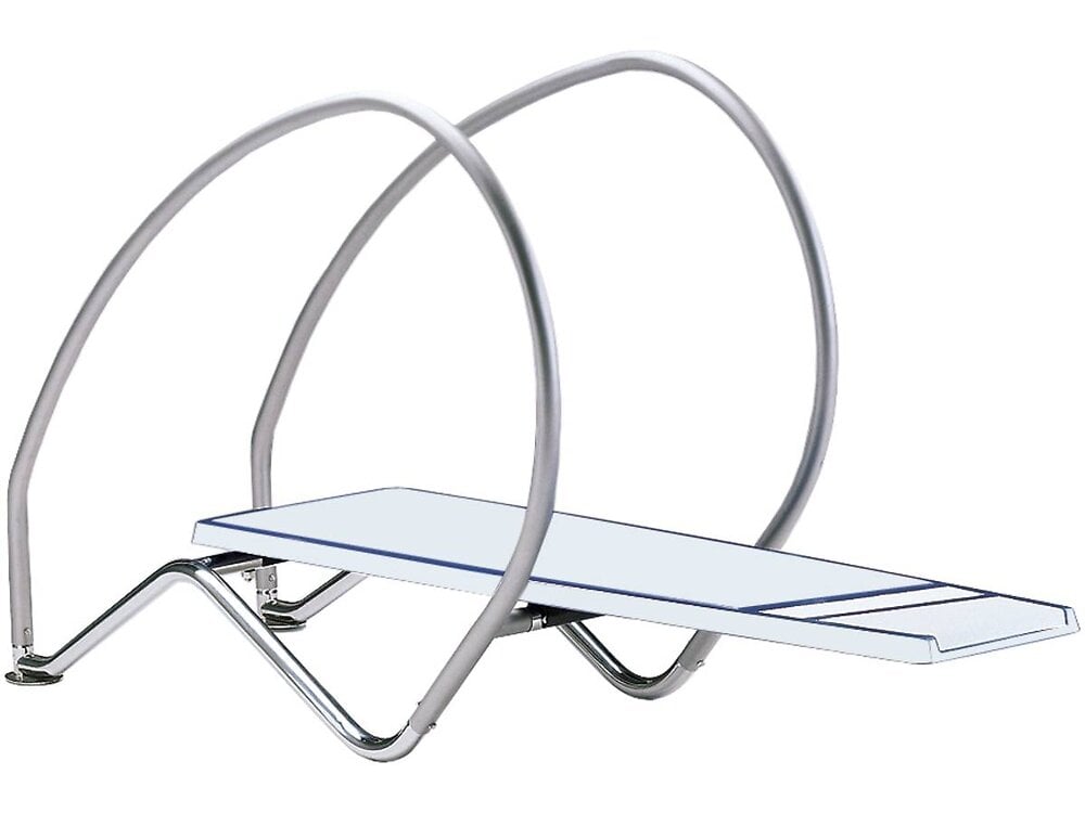 Plongeoir+flexible+Dynamic+avec+arceaux+-+200+x+147.1+x+60+cm+-+Blanc