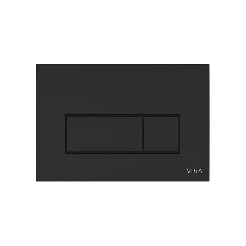 Vitra+Root+Square+Plaque+de+declenchement+double+touche,+Noir+mat+(740-2311)