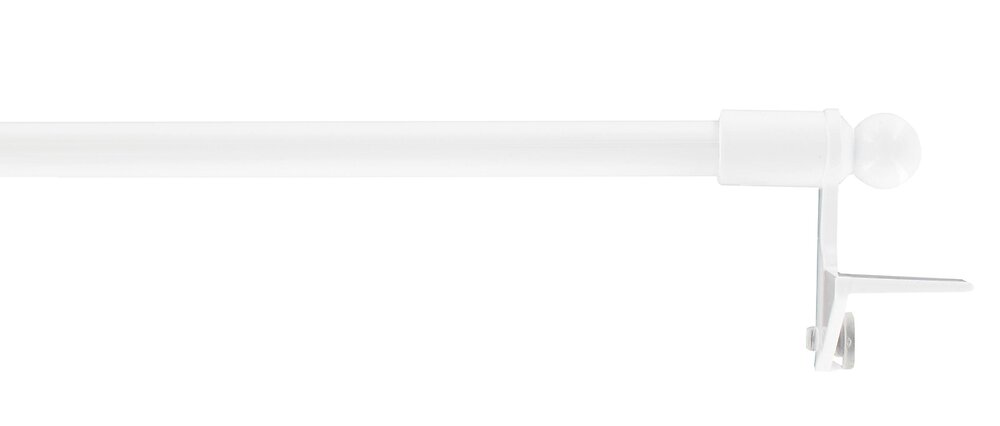 ORCIEL - 1 tringle de vitrage pose facile extensible 30-50cm blanc - large