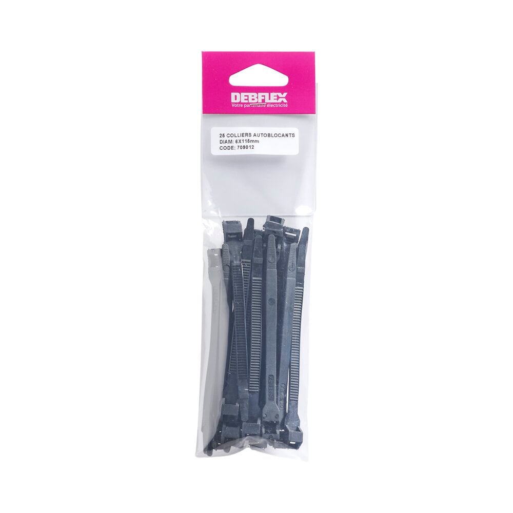 COLLIER+AUTOBLOCANT+6X115+MM+NOIR+SACHET+DE+25