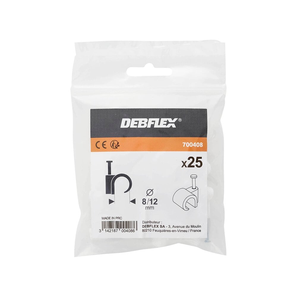 ATTACHE+FILS+Ø+8+A+12+MM+BLANC+SACHET+DE+25