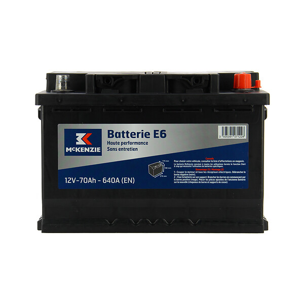 Batterie auto H6R/L3 12V 70ah/640A autopower E12, batterie de démarrage  auto, voiture, + à gauche, V
