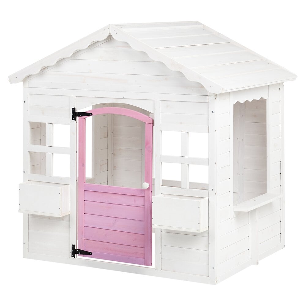 Cabane+de+jardin+pour+enfants+NIKAIA+Bois+de+sapin+Blanc