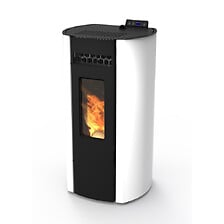 Poêle à granules étanche - LVZ LEANDRO 12C UP - Blanc | Brico Cash