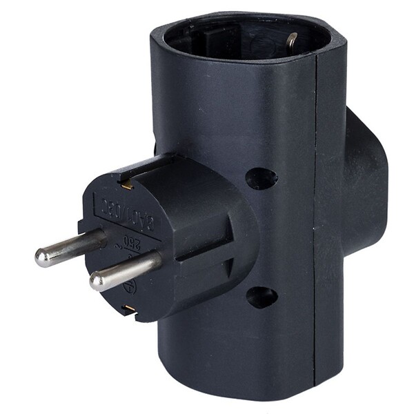 Zenitech Steckdosenleiste Mit Schalter - 3fach Schuko Dose 16A Für Enge Räume In Weiß