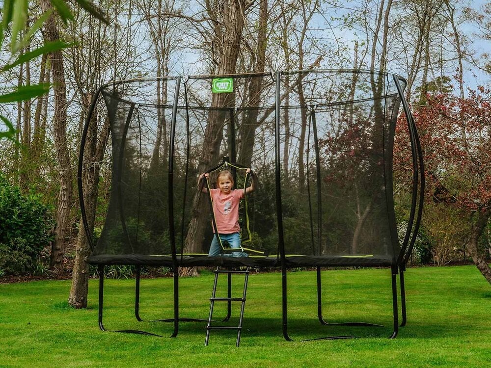 Trampoline+Silhouette+rectangulaire+214+x+305+cm+Noir+-+Exit+Toys