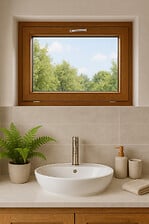 Fixe Latéral En Chêne GD Menuiseries – H215 X L30 Cm, Double Vitrage 4/16/4 FE Argon – Neuf