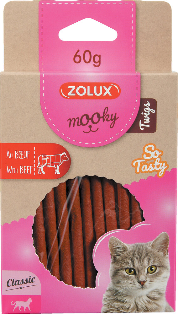 ZOLUX - Friandises Mooky chat twigs boeuf 60g - large