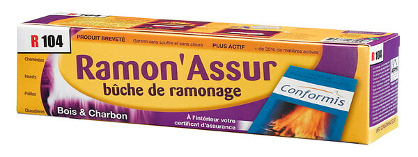 Bûche de Ramonage Ramon'assur - Produits pour le nettoyage de cheminées -  FF6 - Commerçants du pays voironnais