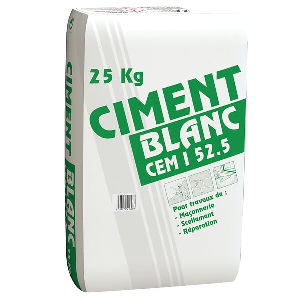 Ciment blanc AXTON CE/ CEM I, 52,5 10 kg
