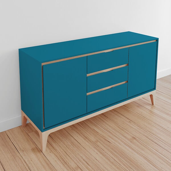 Peinture de rénovation meuble cuisine V33 bleu pétrole satin 2L
