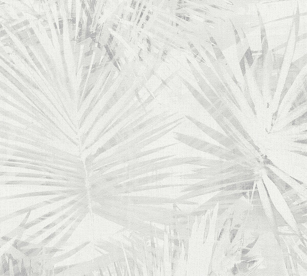 Papier peint expansé sur intissé Stitch palme gris clair