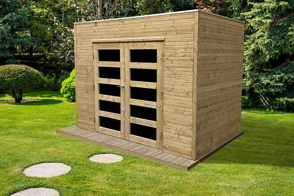 Abri de jardin Potenza - Avec auvent - Bois - 5,37m2 | Bricomarché