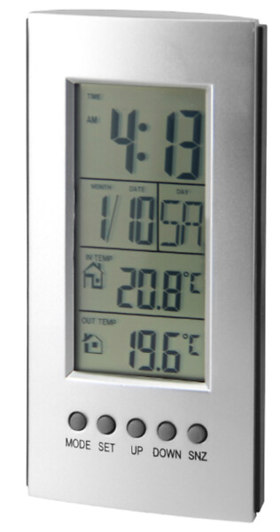 Thermomètre intérieur à écran LCD Blanc OTIO Pas Cher 