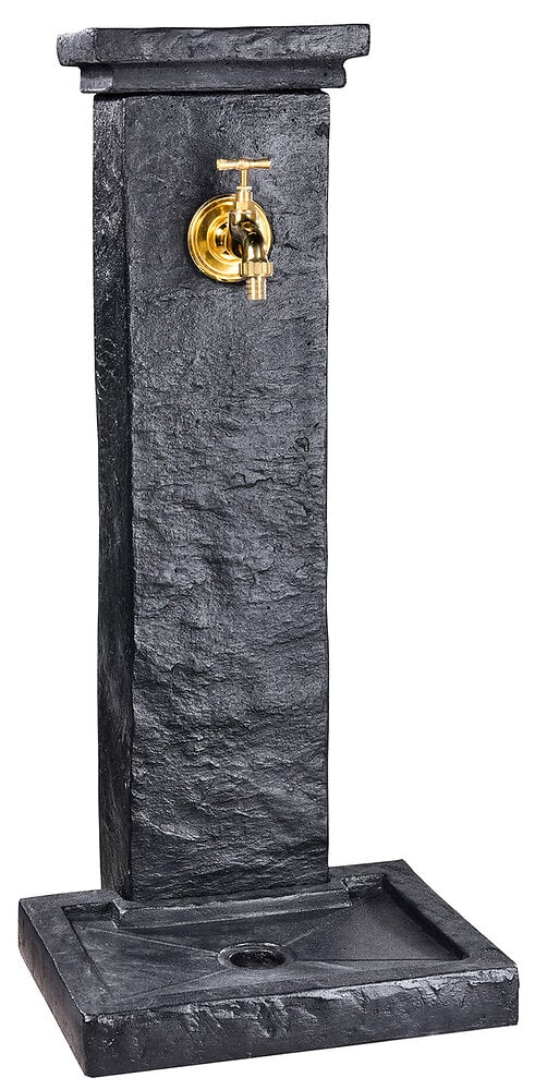 HAIRIE - Fontaine borne schiste anthracite H82.5cm - large